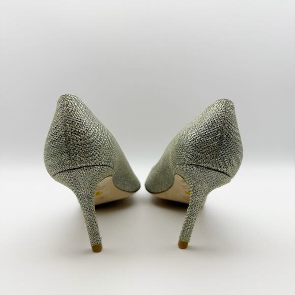 Stuart Weitzman Women’s Stuart 75 Pump Platino Shoes Size 5 Gold NWOB MB - Picture 8 of 10